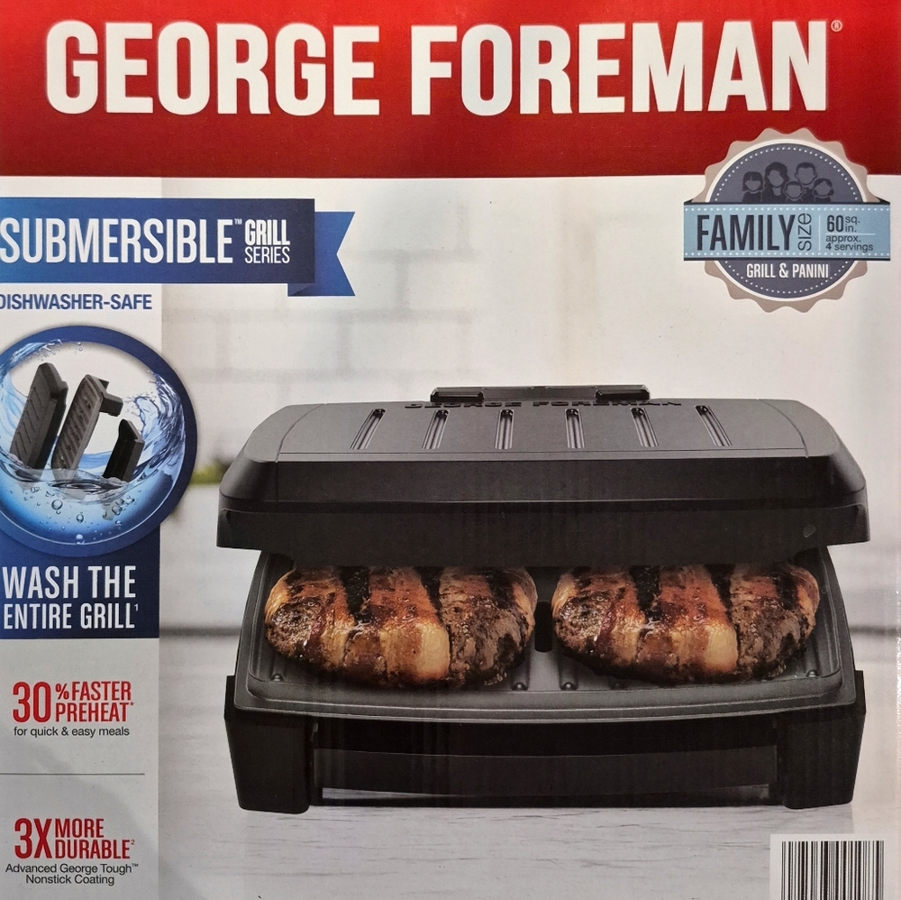 George Foreman Family Size Submersible Grill